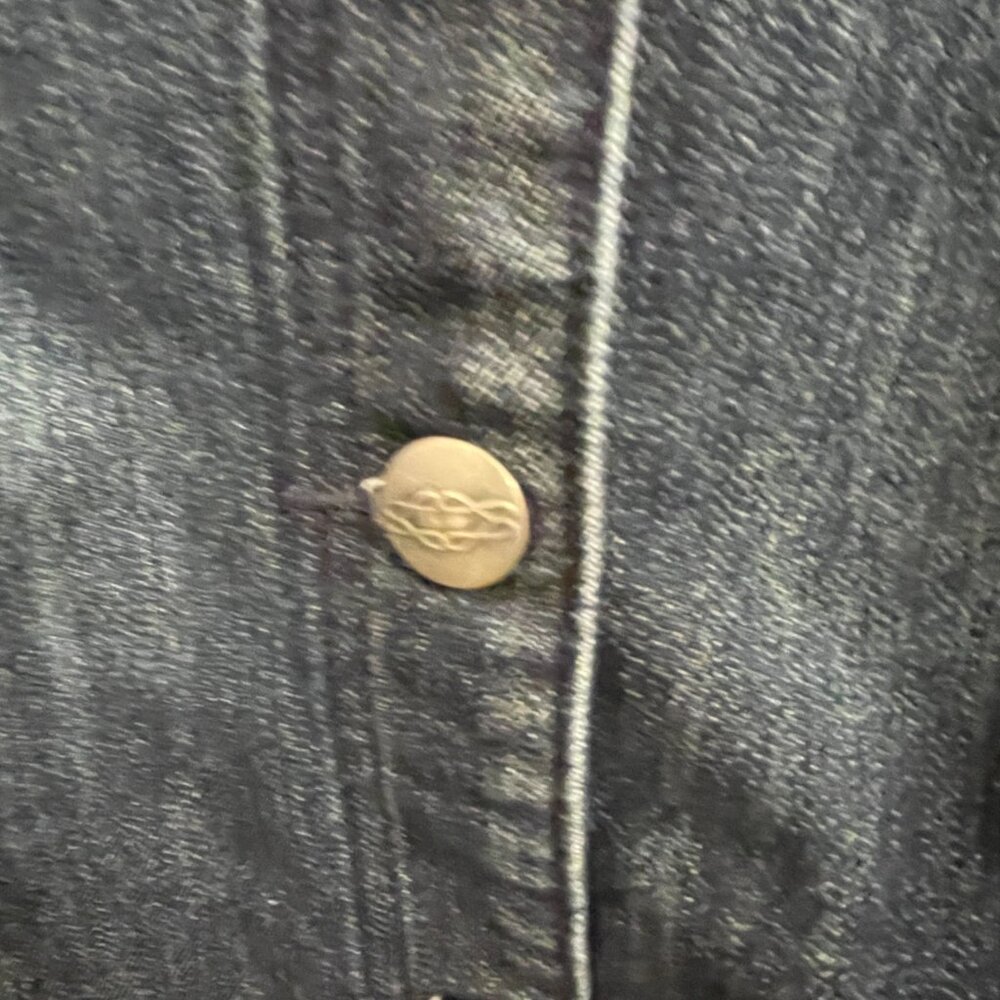Ashley Stewart Denim and Black Lace Jacket Stretch size 26 - Picture 5 of 5